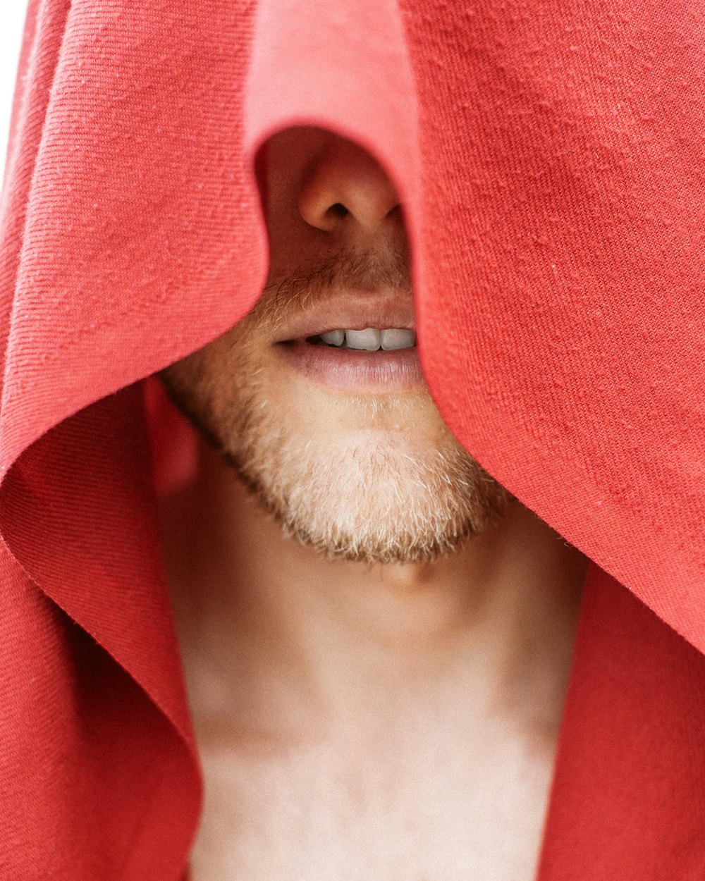 A warm towel facial treatment